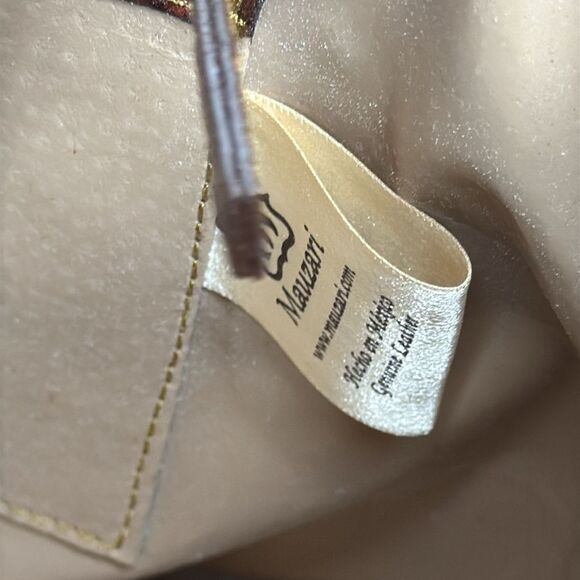 Mauzari Berlin Women's Large Tooled Leather Tote with External Pocket NEW - Picture 10 of 12